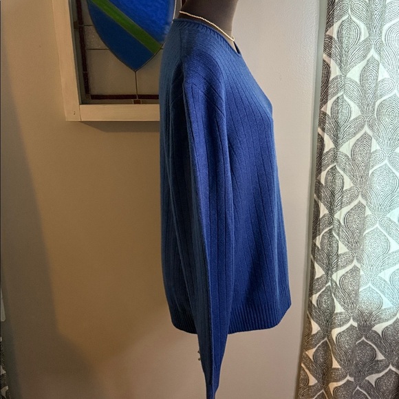 LL Bean Wool/ Cashmere Blend Rib Knit Crew Neck Sweater SZ Large - Picture 5 of 6